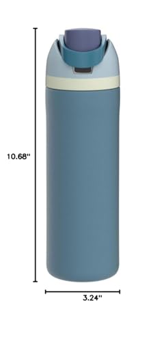 Owala FreeSip Insulated Stainless Steel Water Bottle with Straw, BPA-Free Sports Water Bottle, Great for Travel, 24 Oz, Denim