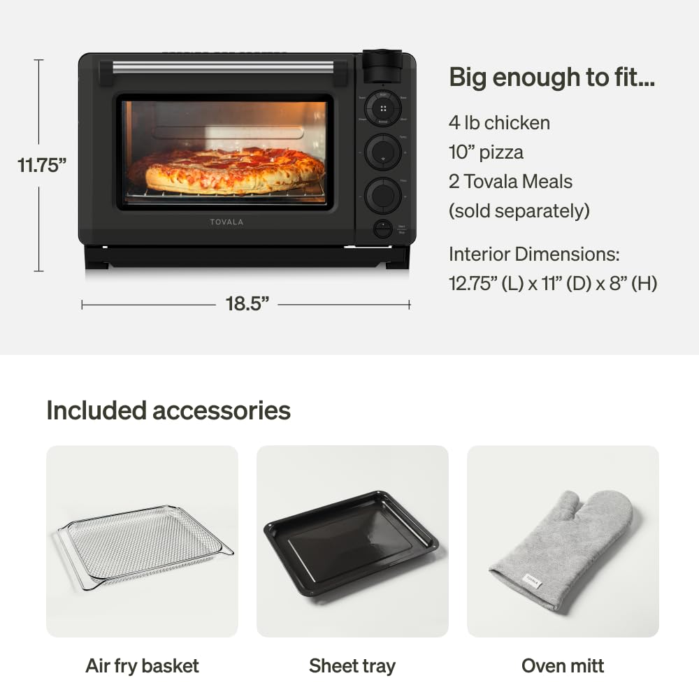Tovala Smart Oven Pro: 6-in-1 Countertop Steam, Air Fryer & Convection Oven w/ Wi-Fi Smartphone Control