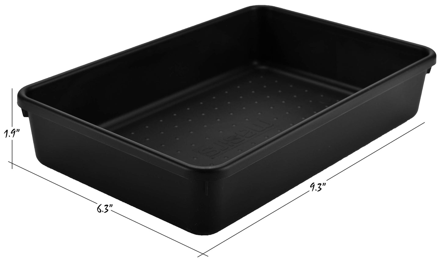 Masirs Interlocking Drawer Organizer Bins (8-Piece Set, Black) – Durable Plastic Trays for Custom Desk, Vanity & Tool Box Organization