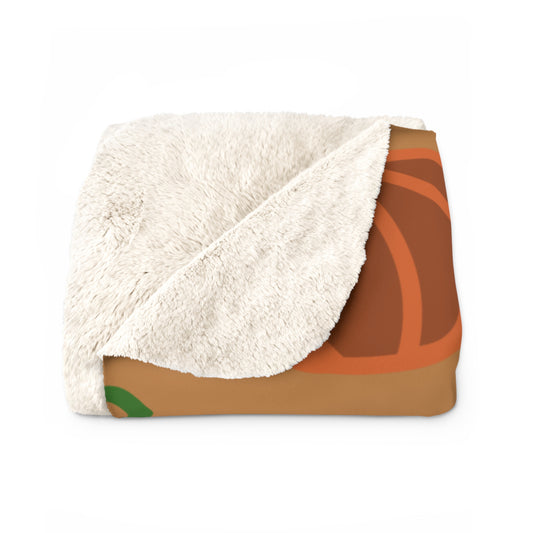 Cozy Pumpkin Sherpa Fleece Blanket