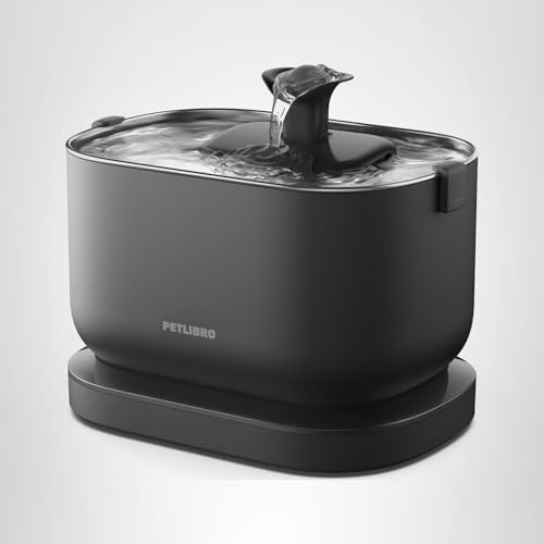 PETLIBRO Cat Water Fountain, Cordless Pet Water Fountain Battery Operated, 2.5L/84oz Dockstream Water Fountains for Cats Indoor, Cat Fountain with Stainless Steel Tray, Easy to Clean BPA-Free