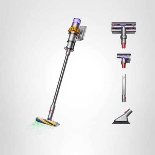 Dyson V15 Detect Plus Cordless Vacuum, Illumination Reveals dust, 240AW, 3 Power Modes, Up to 60 Minutes,² Deep Cleans Hard Floors and Carpets, Detangles pet Hair, Converts to Handheld