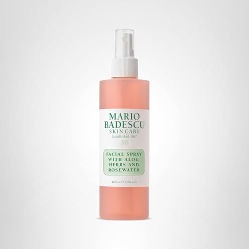Mario Badescu Facial Spray with Aloe, Herbs and Rose Water for All Skin Types, Face Mist that Hydrates, Rejuvenates & Clarifies, 8 FL OZ
