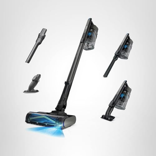 Shark PowerPro Reveal Plus Cordless Vacuum, FloorDetect & Dirt-Reveal Technology, HEPA Filter, Carpet & Hard Floor, Rechargeable, Charcoal, IZ376H