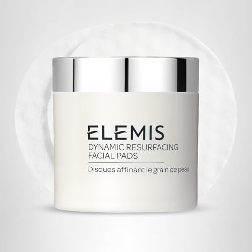 ELEMIS Dynamic Resurfacing Facial Pads - Blackhead Refining Treatment - Gentle Daily Skin Resurfacer - Lactic Acid, Tri-Enzyme - 60-Count Jar
