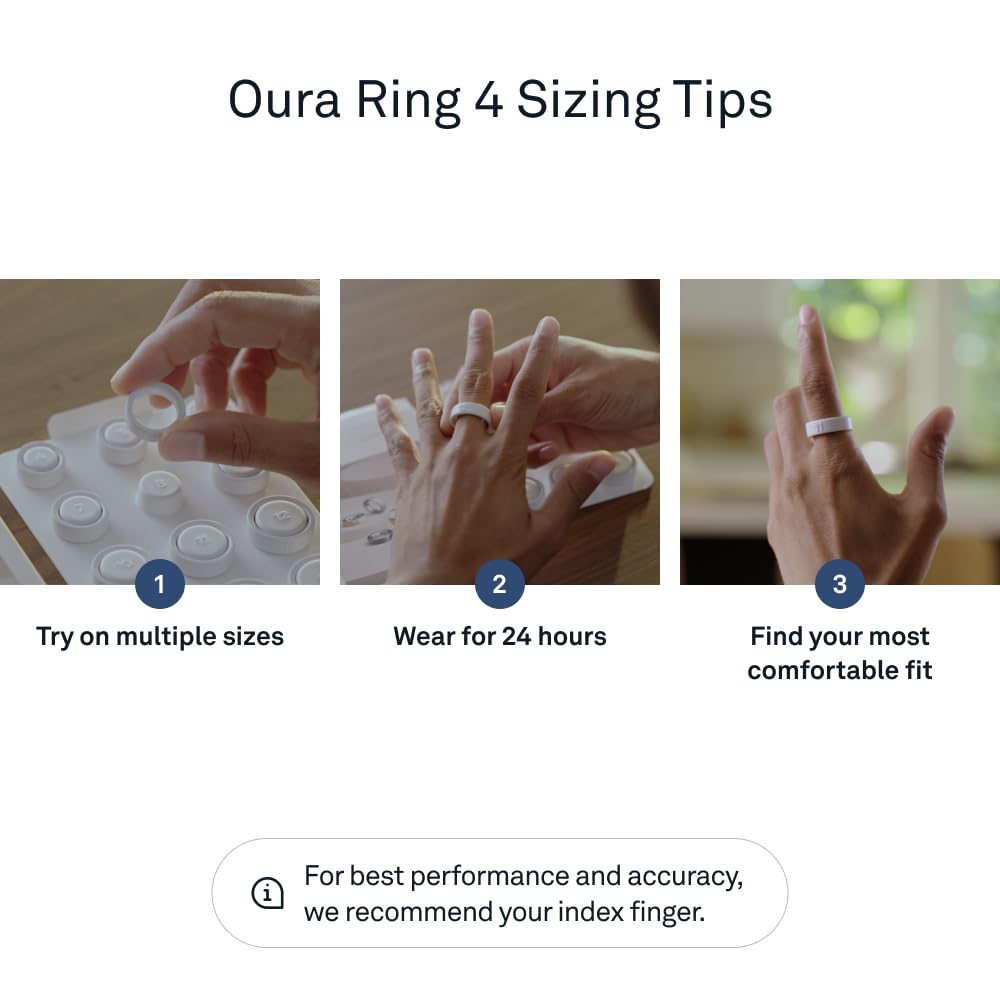 Oura Ring 4 - Silver - Size 10 - Size Before You Buy