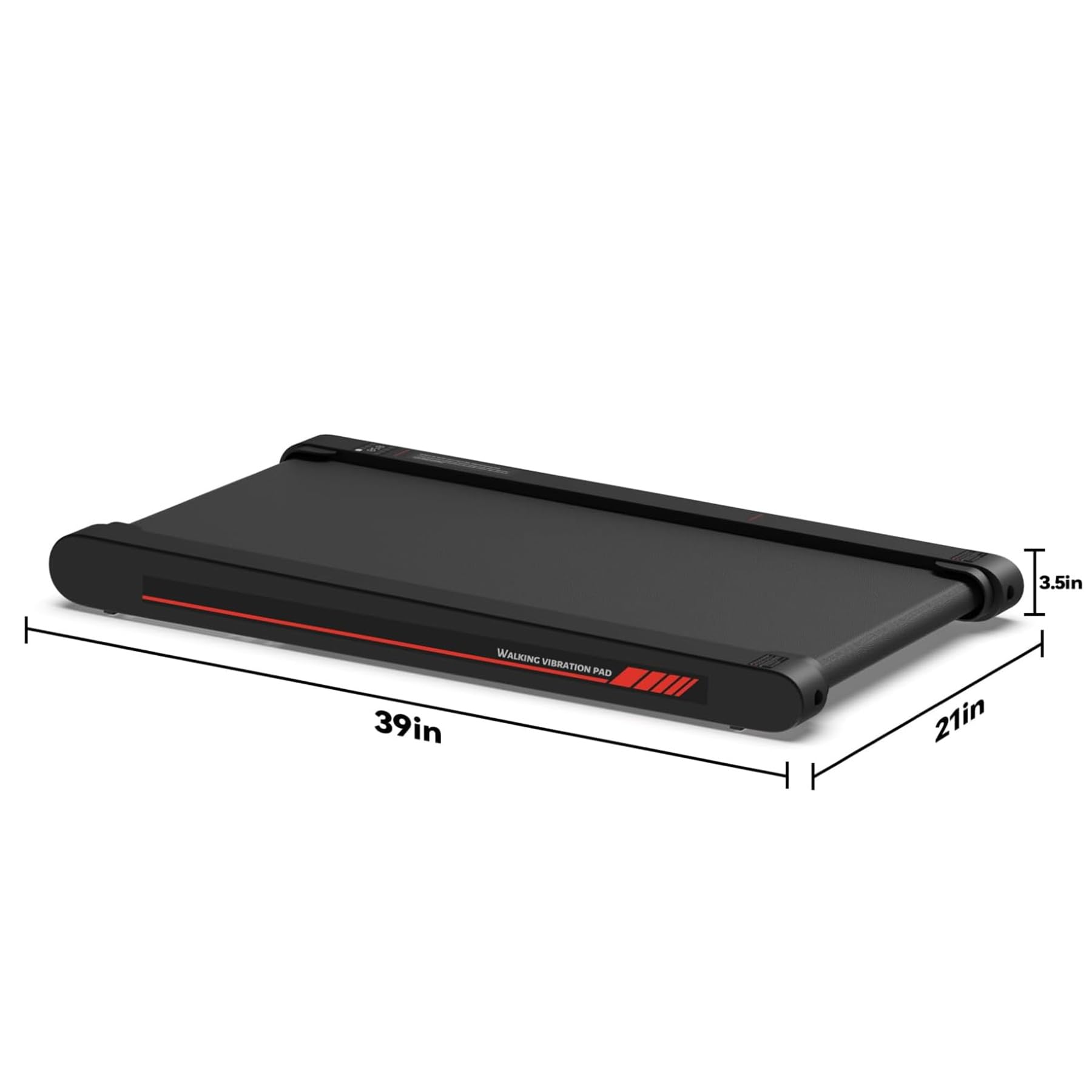 Walking Pad Treadmill with APP, 3 in 1 Under Desk Treadmills, 2.5HP Low Noise Walking Vibration Pad with Remote Control,Portable Treadmill for Home Office, Red