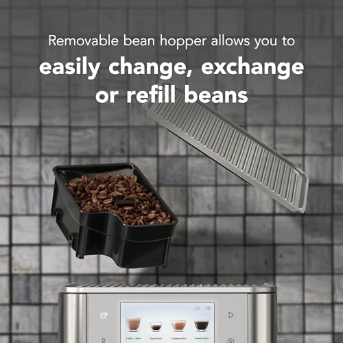 KitchenAid Fully Automatic Espresso Machine KF8 with Milk Attachment and Plant Based Milk Options, KES8558SX, Stainless Steel