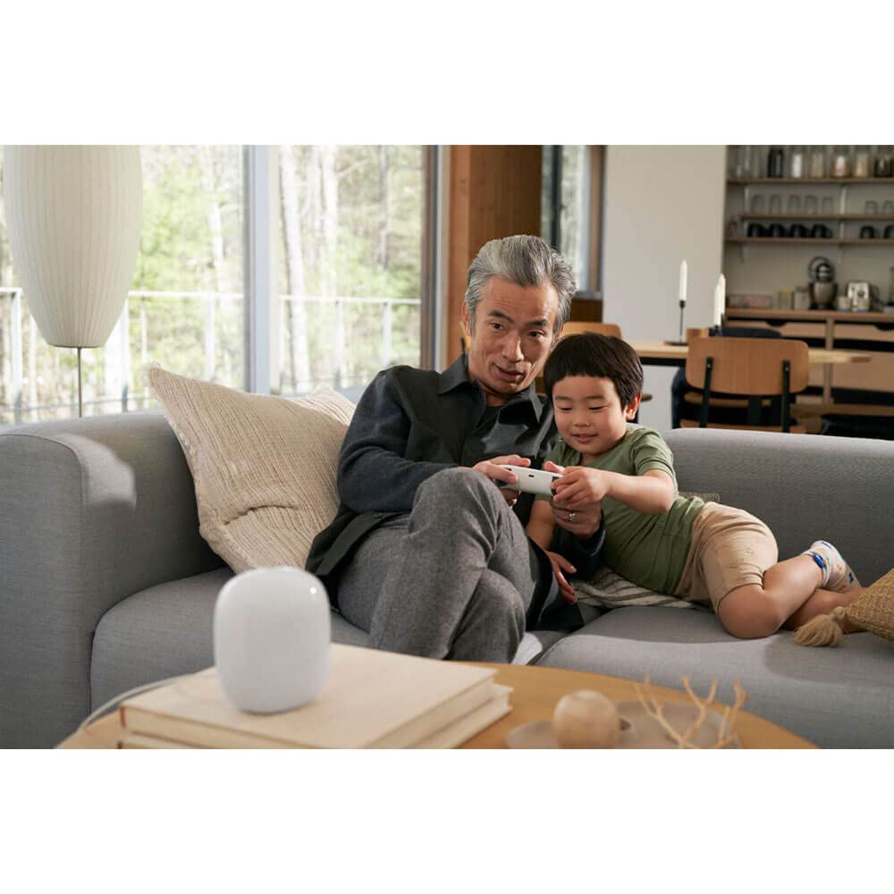 Google Nest WiFi Pro - Wi-Fi 6E - Reliable Home Wi-Fi System with Fast Speed and Whole Home Coverage - Mesh Router - Snow