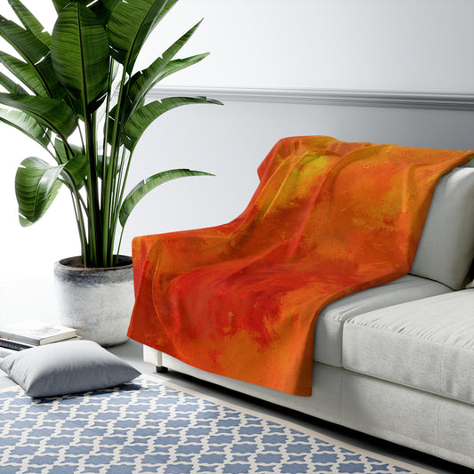 Cozy Autumn Sherpa Fleece Blanket