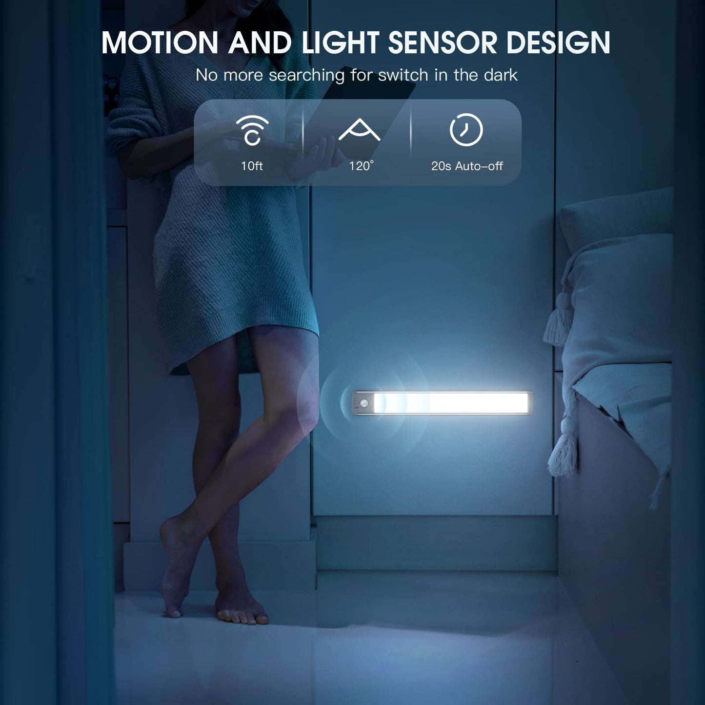 Motion Sensor LED Light — Illuminates Cabinets Instantly