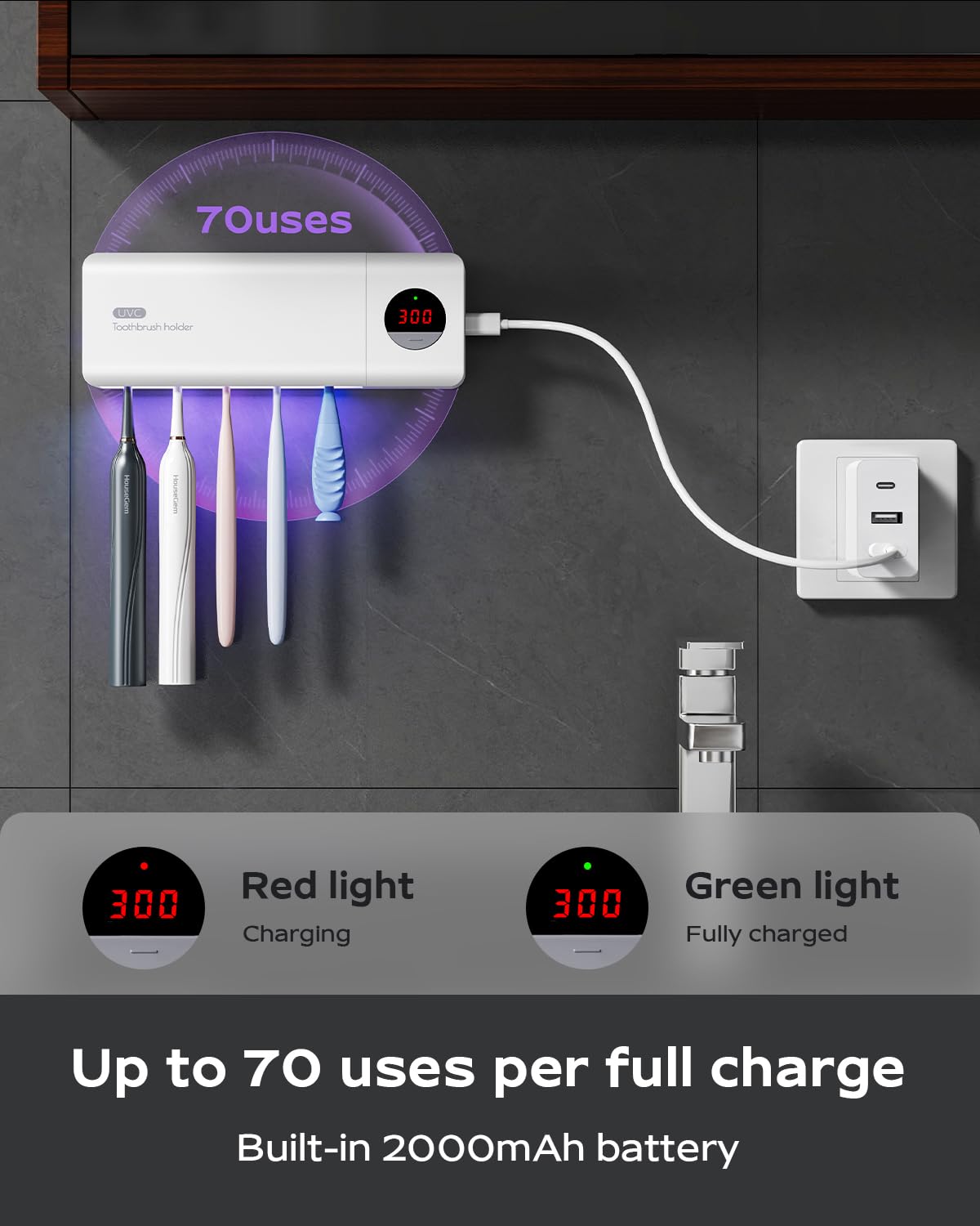 HouseGem Toothbrush Holder