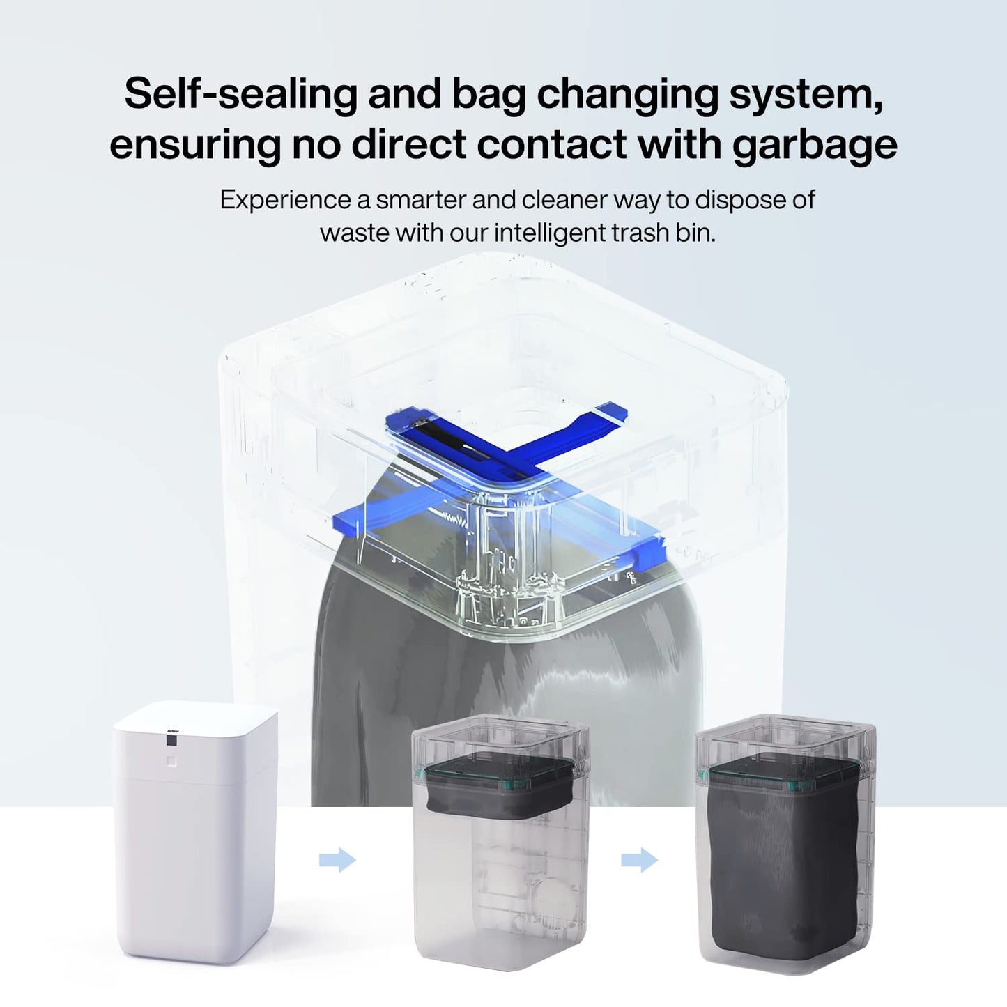 Airdeer 4 Gallon Self Sealing and Self-Changing Smart Trash Can