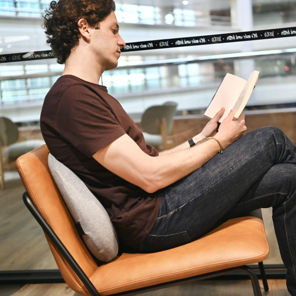 C CUSHION LAB Extra Dense Lumbar Pillow - Patented Ergonomic Multi-Region Firm Back Support for Lower Back Pain Relief