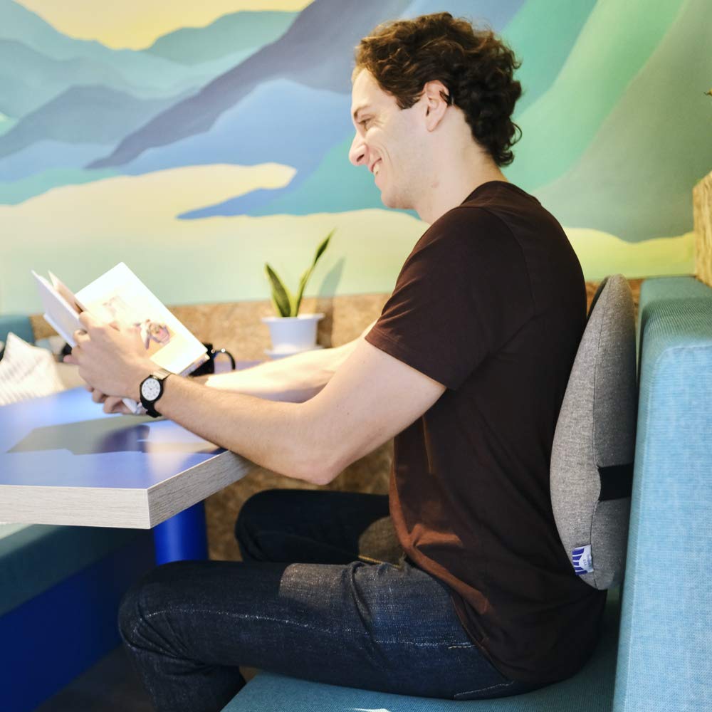 C CUSHION LAB Extra Dense Lumbar Pillow - Patented Ergonomic Multi-Region Firm Back Support for Lower Back Pain Relief