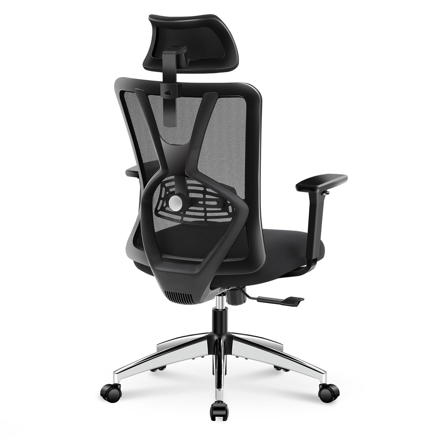 Ticova Ergonomic Office Chair: High Back Mesh Desk Chair w/ 3D Armrest, Adjustable Lumbar, 130° Recline & Rotatable Headrest