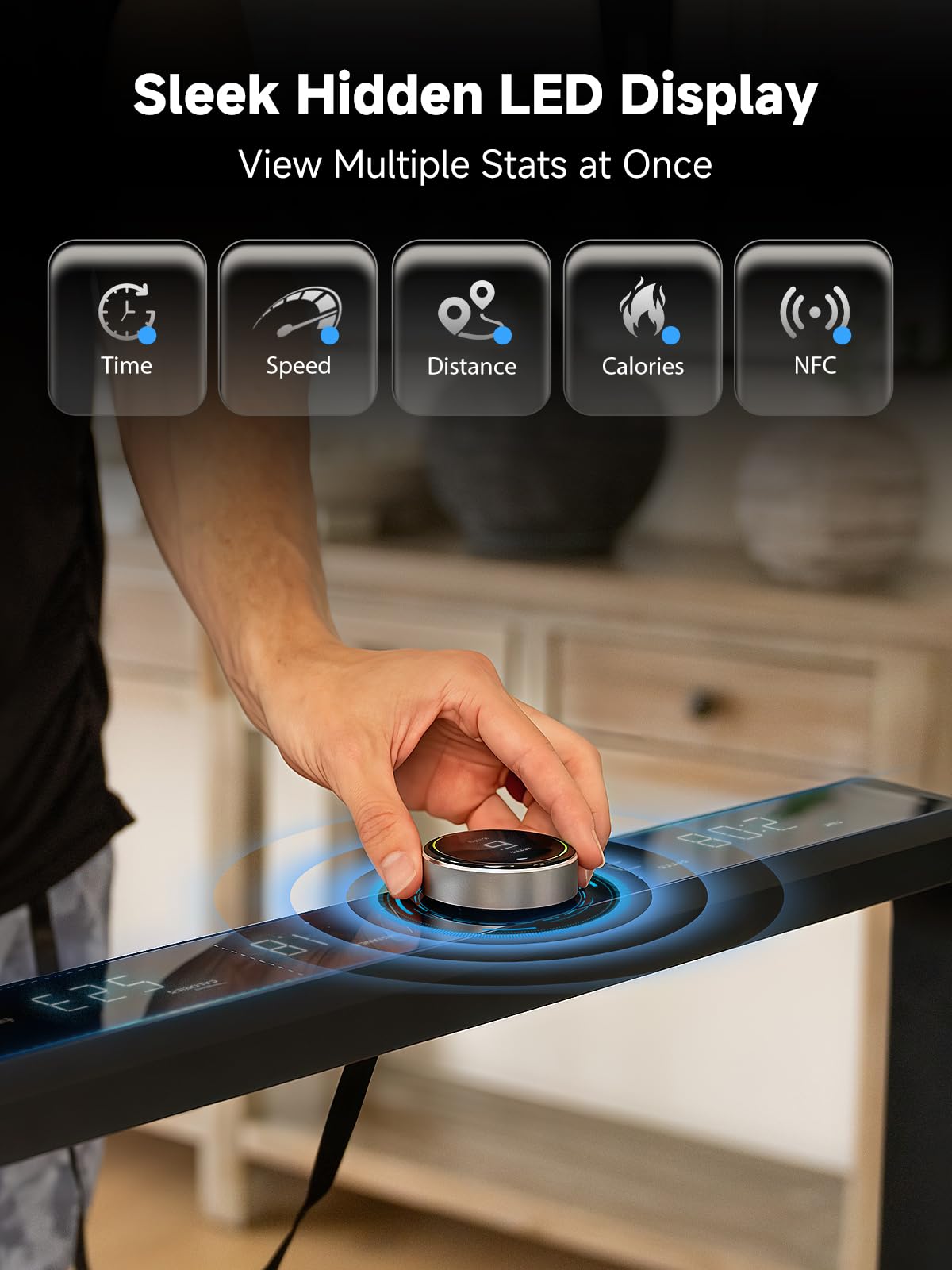 WALKINGPAD X21 Folding Treadmills for Home, Smart Vertical Fold, LED Display with Rotary Control, No Assembly