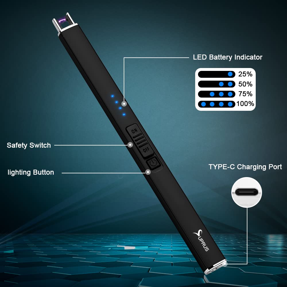 Windproof Flameless Arc Lighter — Rechargeable & Safe