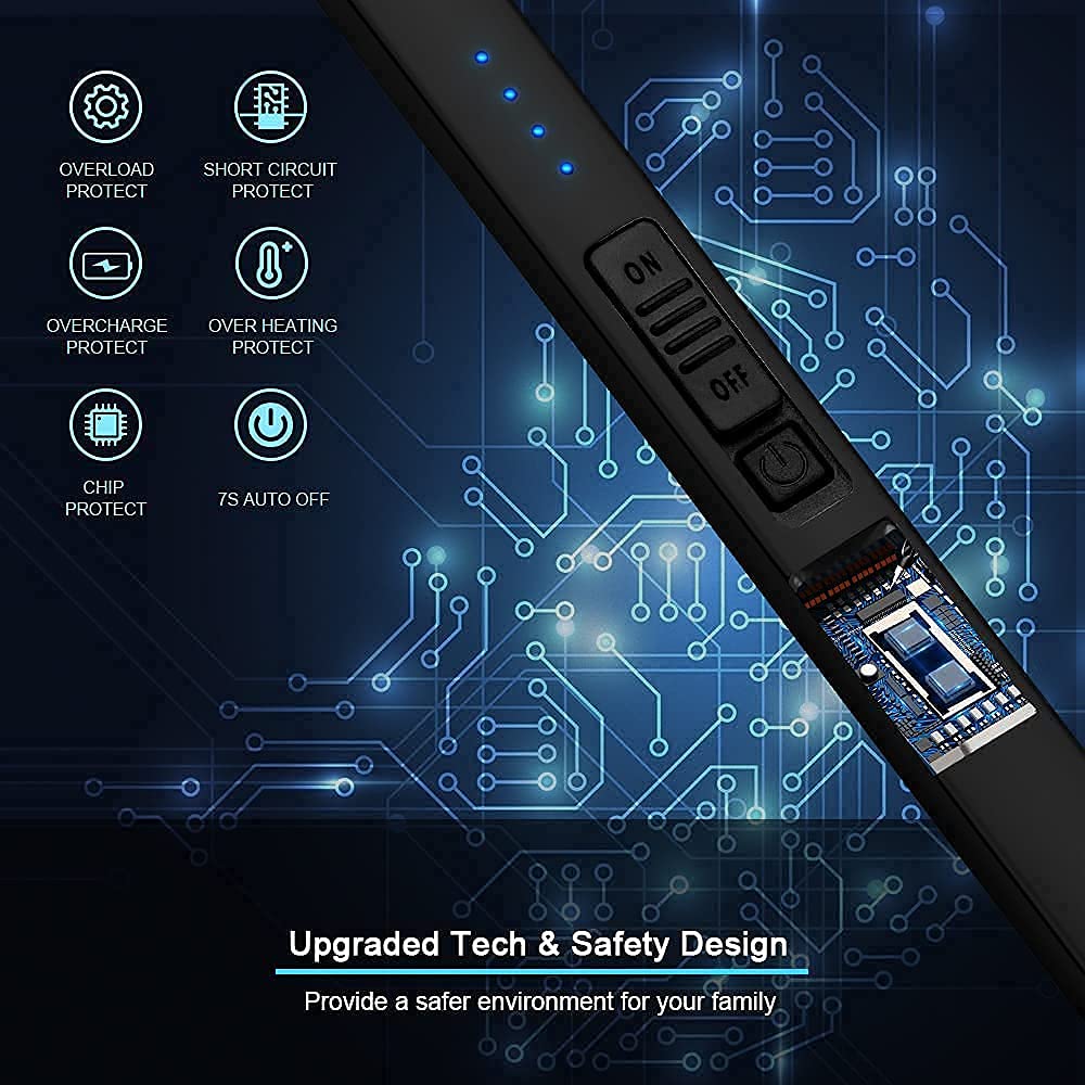 Windproof Flameless Arc Lighter — Rechargeable & Safe