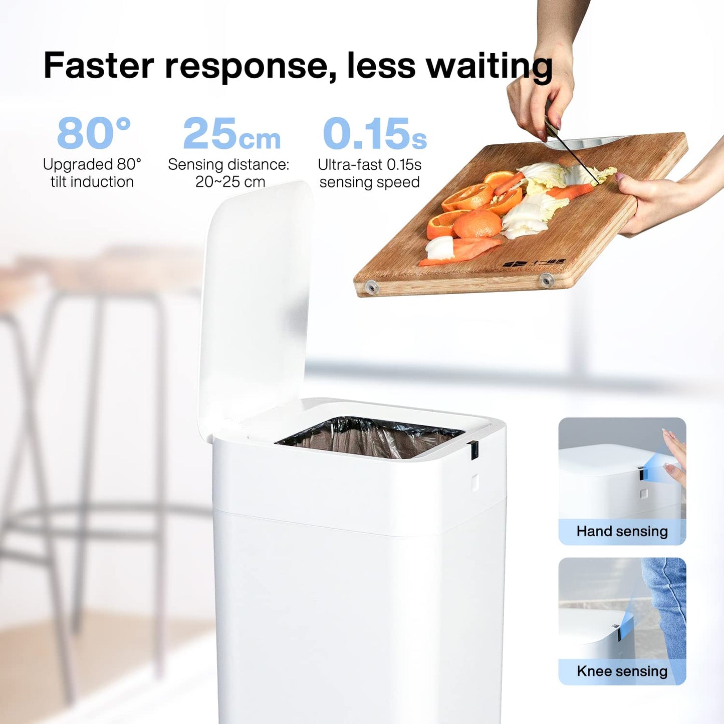Airdeer 4 Gallon Self Sealing and Self-Changing Smart Trash Can