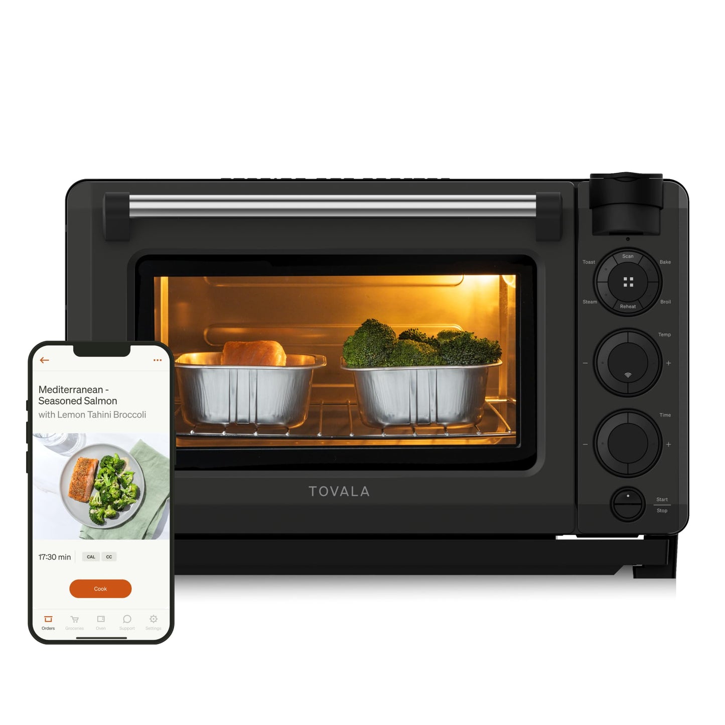 Tovala Smart Oven Pro: 6-in-1 Countertop Steam, Air Fryer & Convection Oven w/ Wi-Fi Smartphone Control