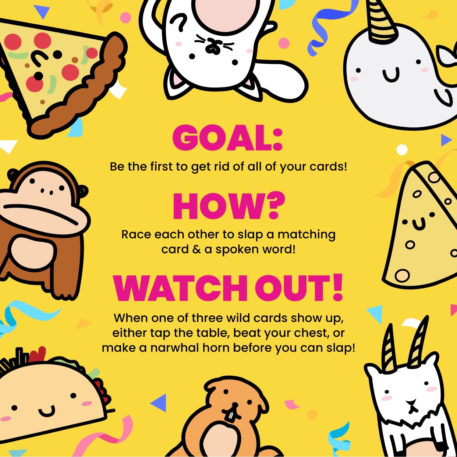 Taco Cat Goat Cheese Pizza Wildly Entertaining Card Game for Family and Group Game Night | Easy to Learn and Play with 10-15 Minute Rounds | Fun for Kids, Teens, Adults, and Families | 2-8 Players