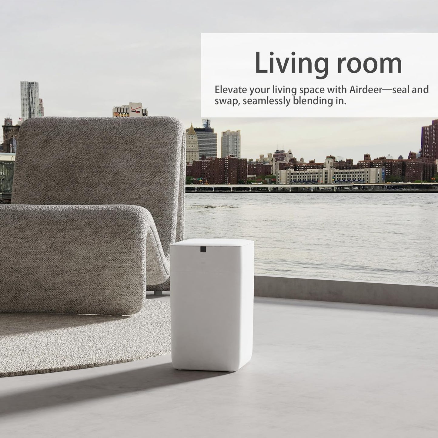 Airdeer 4 Gallon Self Sealing and Self-Changing Smart Trash Can