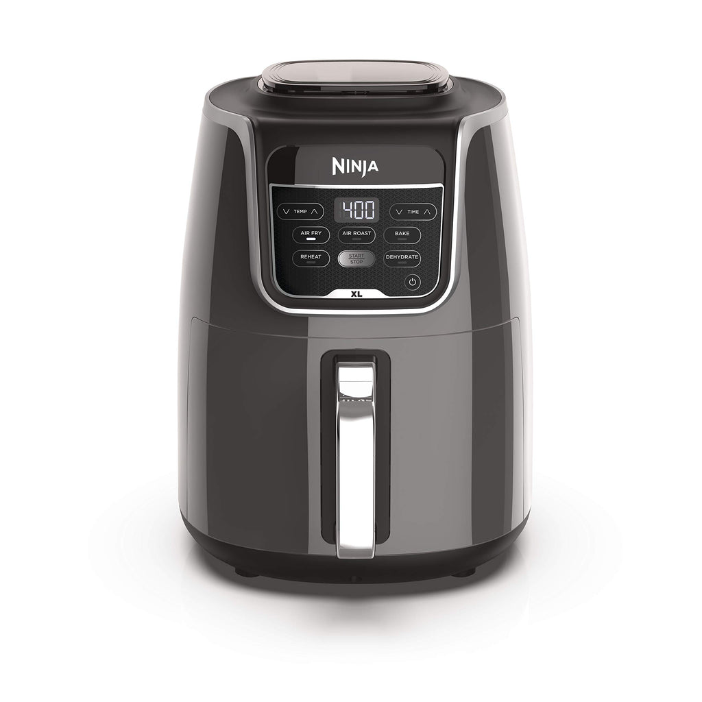 Ninja | XL Single Basket Air Fryer | 5.5 QT Capacity fits 3lbs of Wings | 5-in-1Air Fry, Roast, Bake,Reheat & Dehydrate |Dishwasher Safe Parts & Recipe Guide | Grey |AF150AMZ