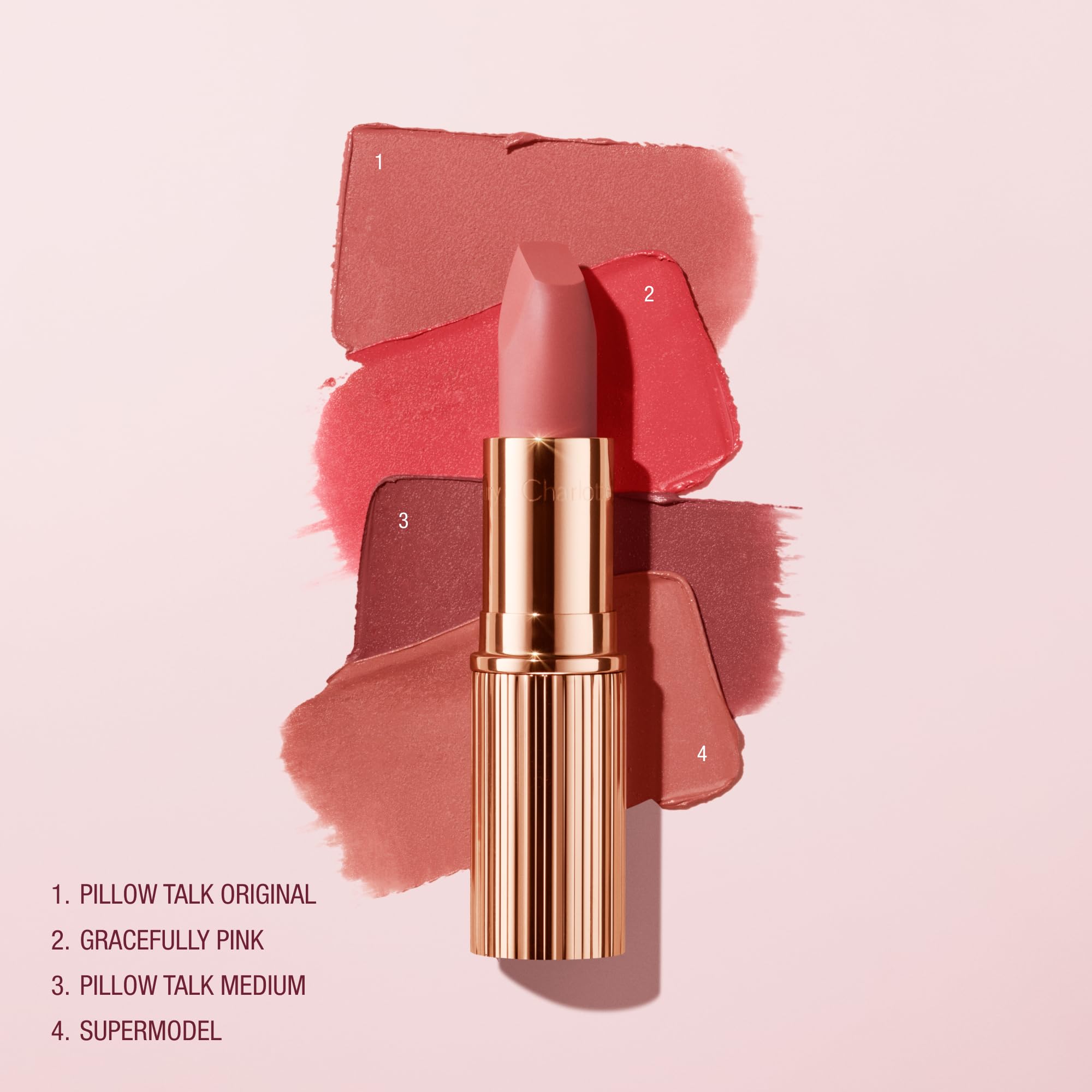 Charlotte Tilbury Matte Revolution Lipstick - Long Lasting, Matte Lipstick with Buildable Color & Lip-Loving Ingredients - Creamy, Easy to Blend Formula - Pillow Talk Original