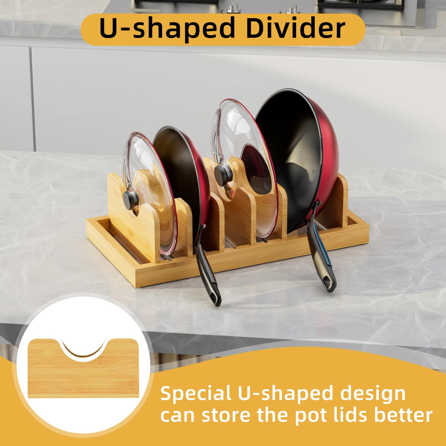The Bamboo Lid Organizer That Keeps Pots & Pans Neat Every Time