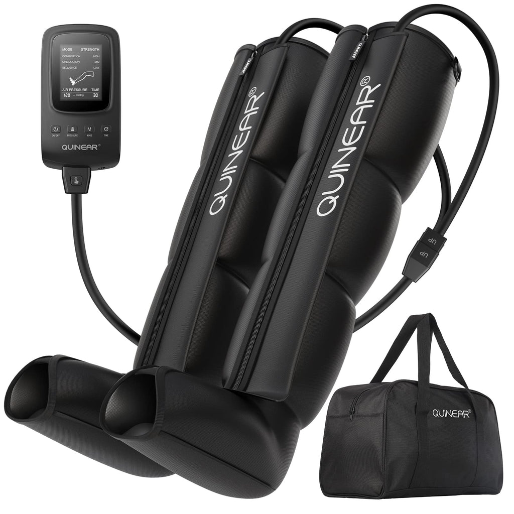 QUINEAR Air Compression Recovery System, Professional Sequential Device for Massage Therapy, Foot and Leg Recovery Boots to Improve Circulation for Athletes, FSA-HSA Eligible (Medium)