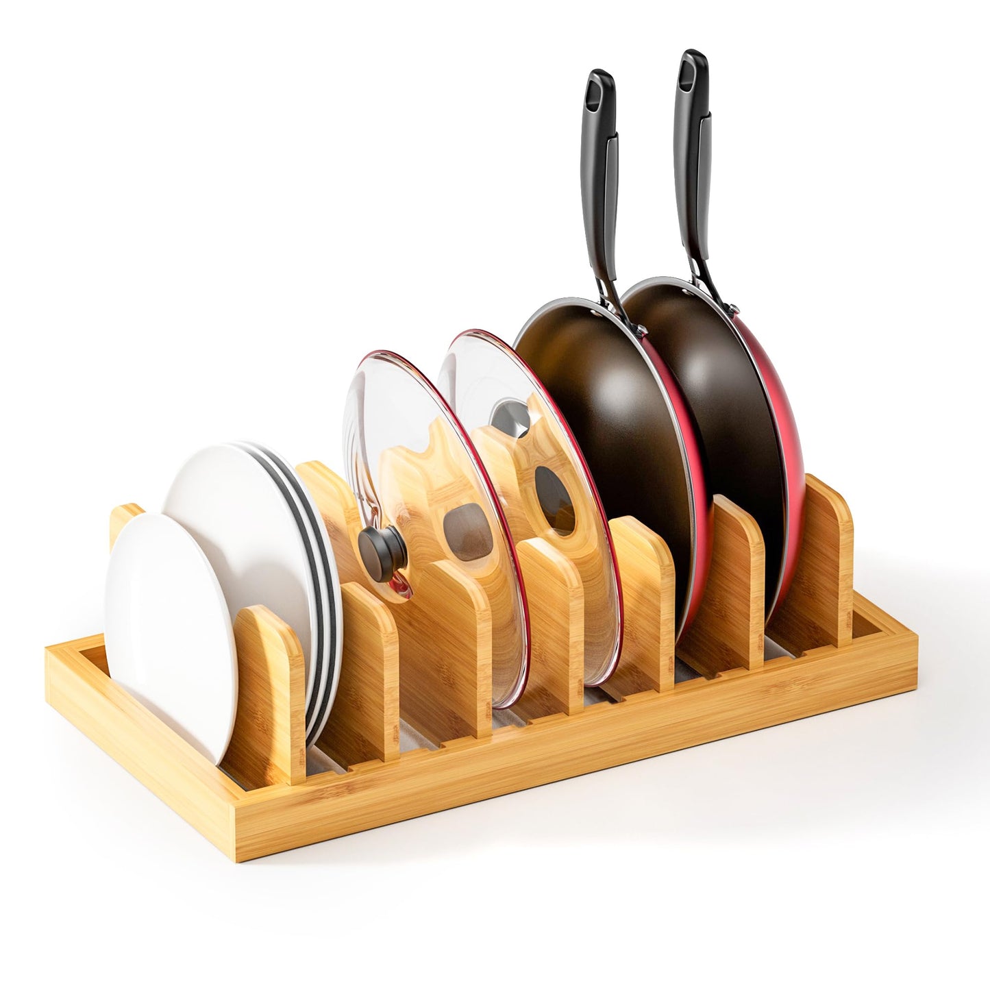 The Bamboo Lid Organizer That Keeps Pots & Pans Neat Every Time