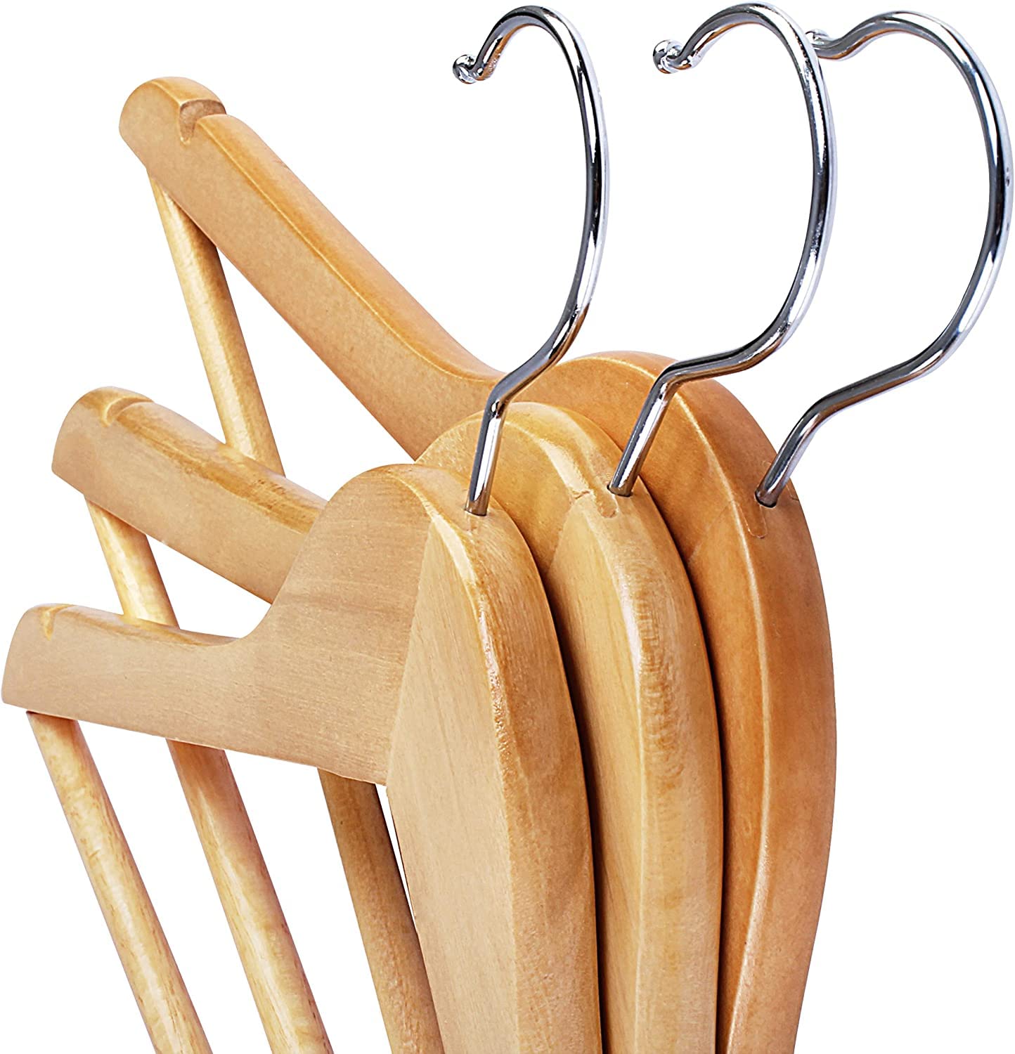 Utopia Home Premium Wooden Hangers 30 Pack - Heavy Duty & Durable Coat Hanger