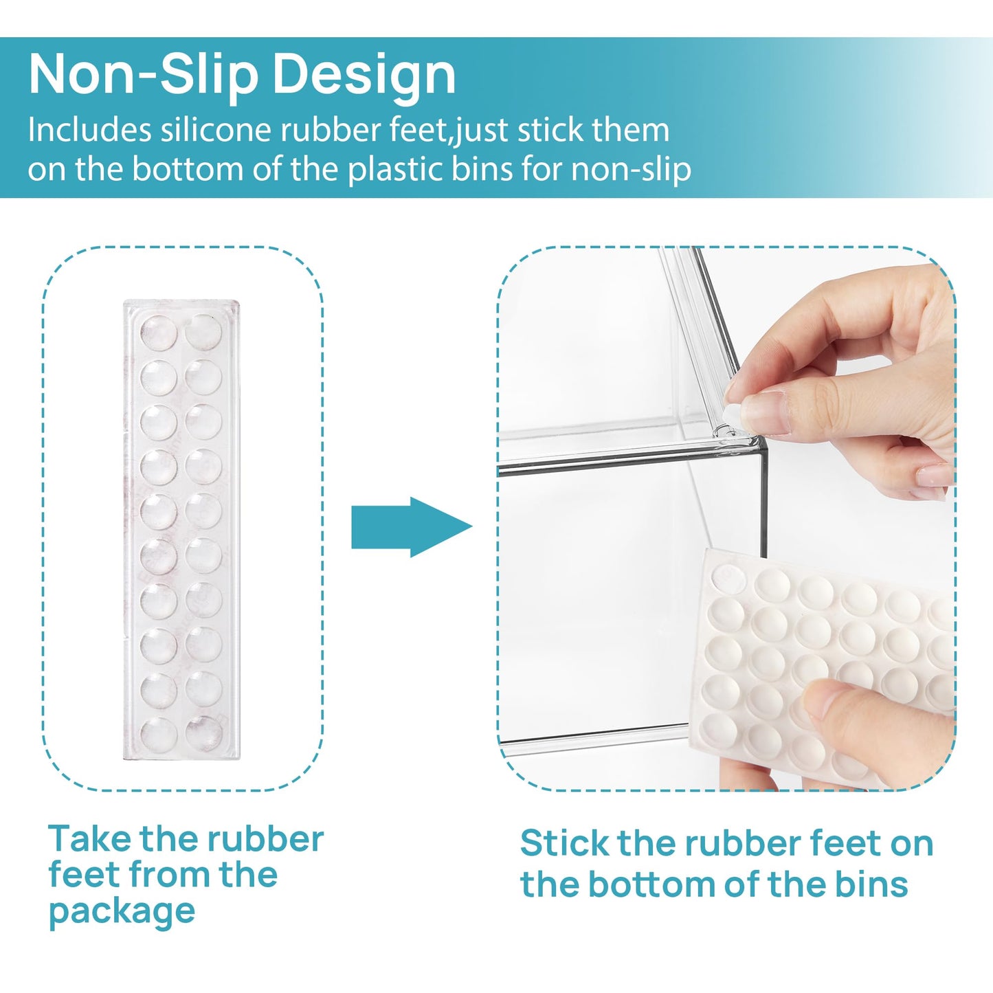 Vtopmart (6 Pack) Small Clear Stackable Storage Drawers – Acrylic Makeup Organizer Bins for Vanity, Undersink, and Cabinet