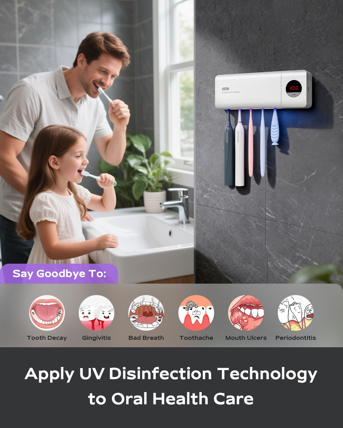 HouseGem Toothbrush Holder