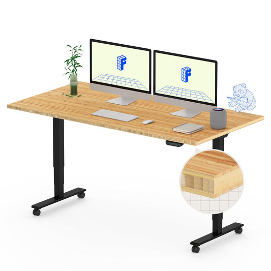 The Foundation of Your New Energy FLEXISPOT E6 MAX Bamboo Dual Motor 3 Stages Standing Desk