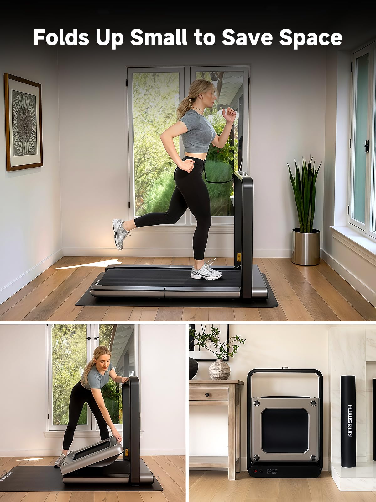 WALKINGPAD X21 Folding Treadmills for Home, Smart Vertical Fold, LED Display with Rotary Control, No Assembly