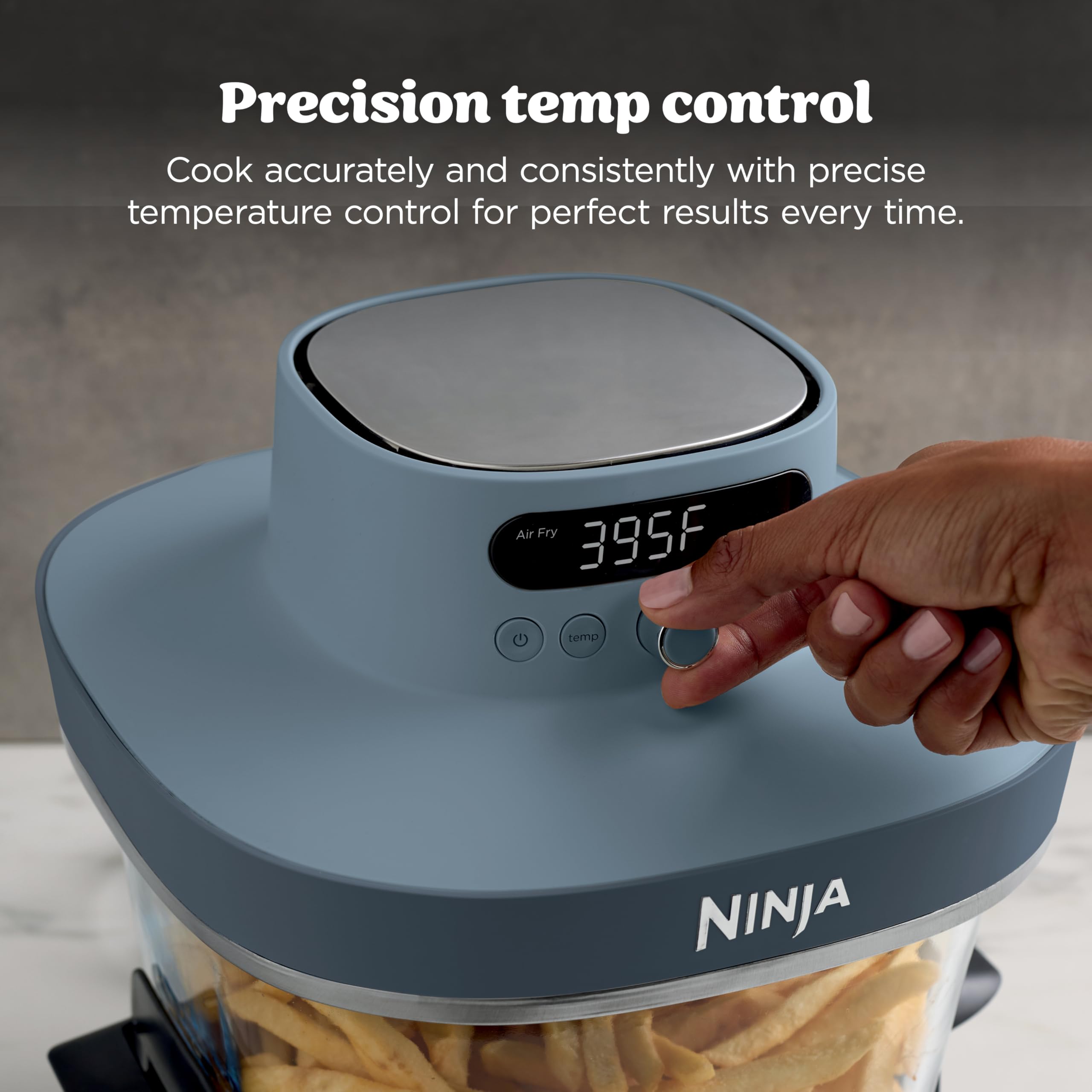 Ninja Crispi Pro 6-in-1 Glass Air Fryer | 6qt & 2.5qt Glass Containers with Storage Lids | Non-Toxic | Meal Prep, Microwave, Freezer & Dishwasher Safe | Air Fry, Bake & More | Cyberspace | AS101CY