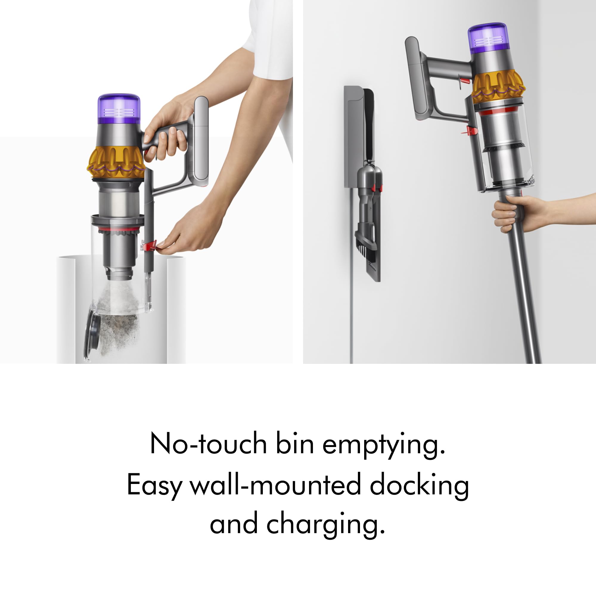 Dyson V15 Detect Plus Cordless Vacuum, Illumination Reveals dust, 240AW, 3 Power Modes, Up to 60 Minutes,² Deep Cleans Hard Floors and Carpets, Detangles pet Hair, Converts to Handheld