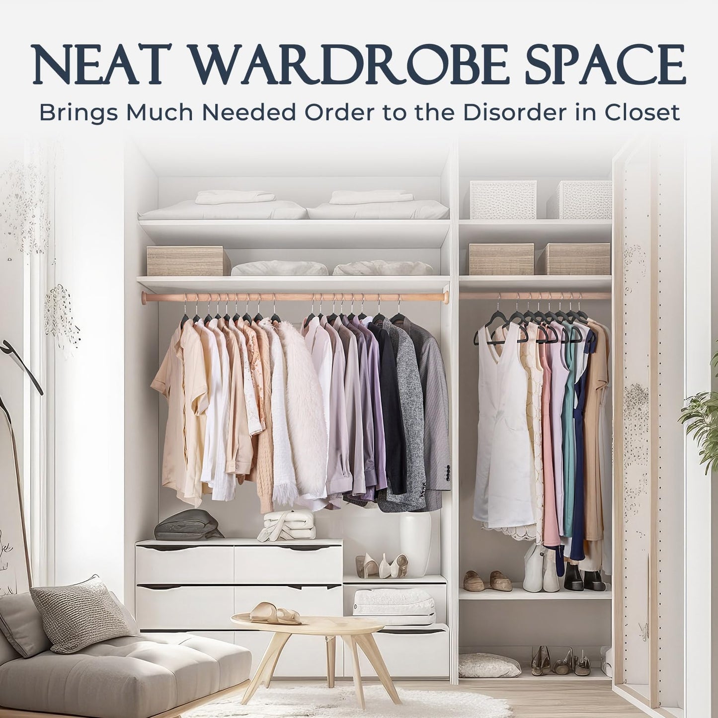 HOUSE DAY Black Velvet Hangers (60 Pack): Non-Slip, Heavy-Duty, Space-Saving Suit & Coat Hangers w/ 360° Rotating Silver Hook