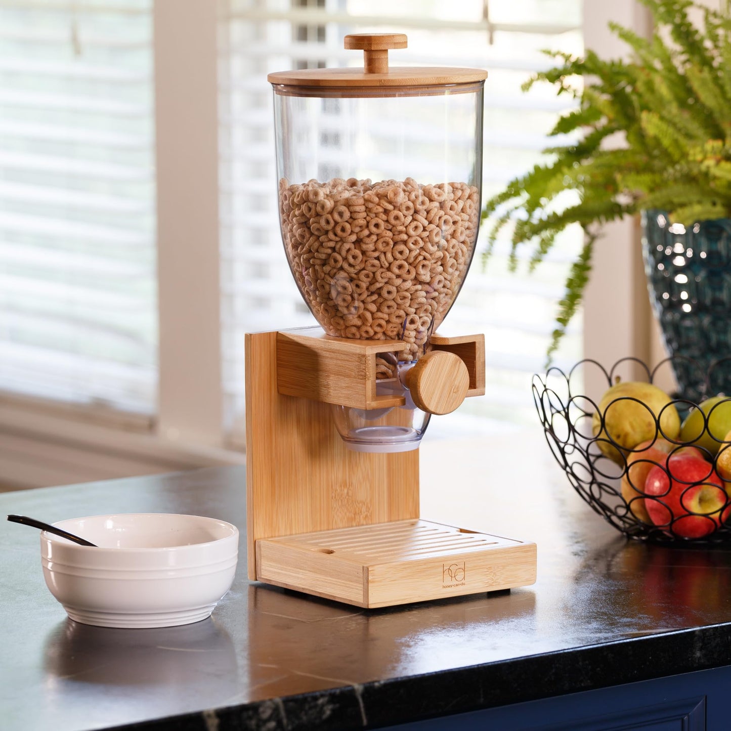 Bamboo Cereal Dispenser for a Clean, Organized Kitchen