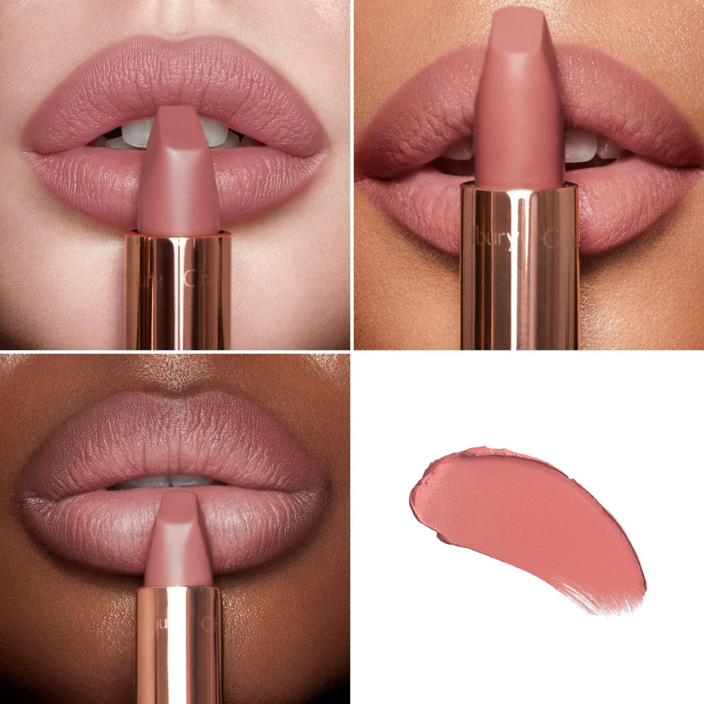 Charlotte Tilbury Matte Revolution Lipstick - Long Lasting, Matte Lipstick with Buildable Color & Lip-Loving Ingredients - Creamy, Easy to Blend Formula - Pillow Talk Original