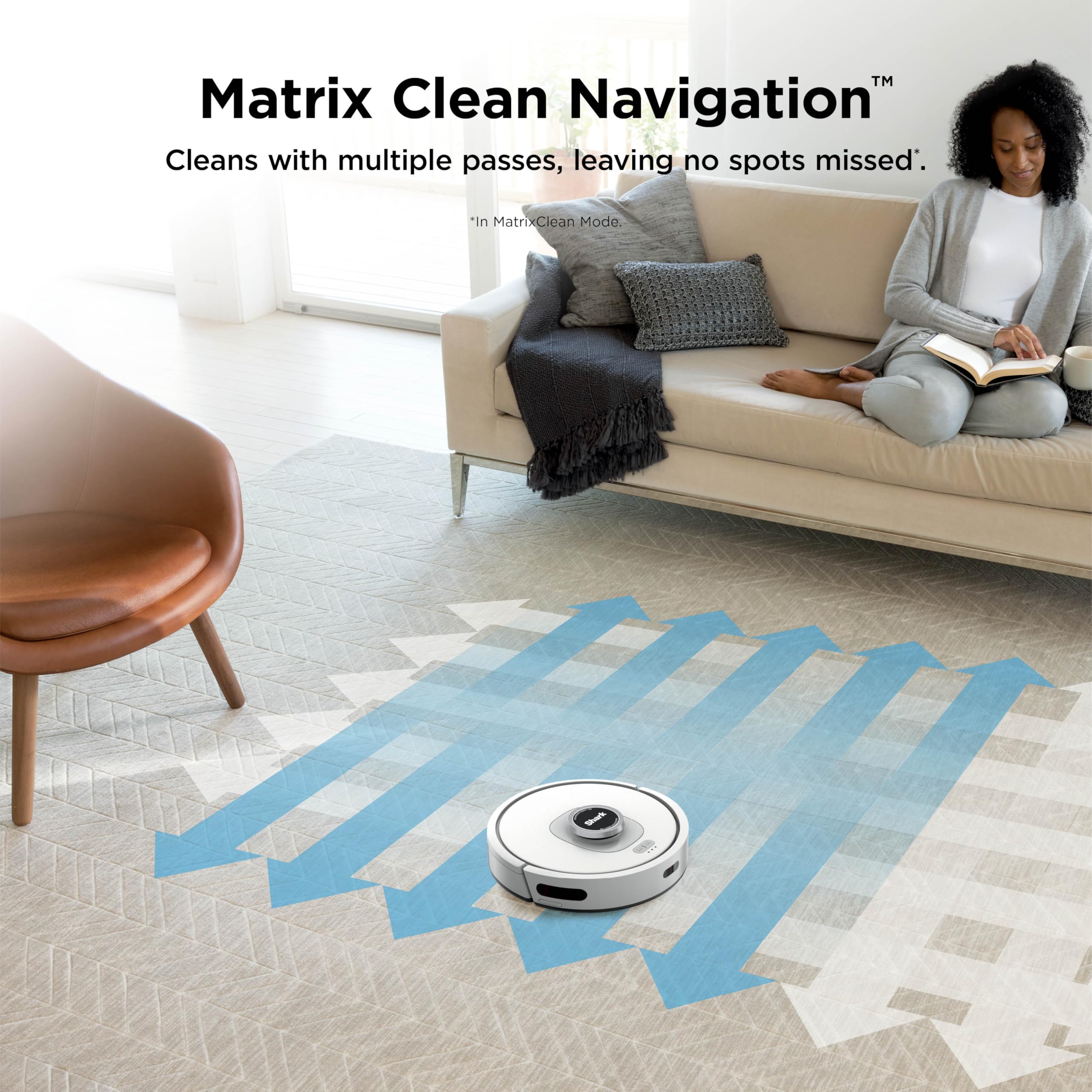 Shark AI Ultra Voice Control Robot Vacuum with Matrix Clean Navigation, Home Mapping, 60-Day Capacity, XL Self-Empty Base for Homes with Pets, Carpet & Hard Floors, Cool Grey