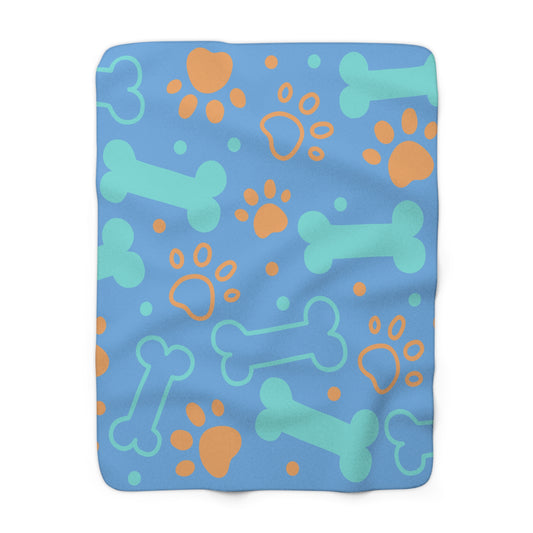 Pet-Themed Sherpa Fleece Blanket