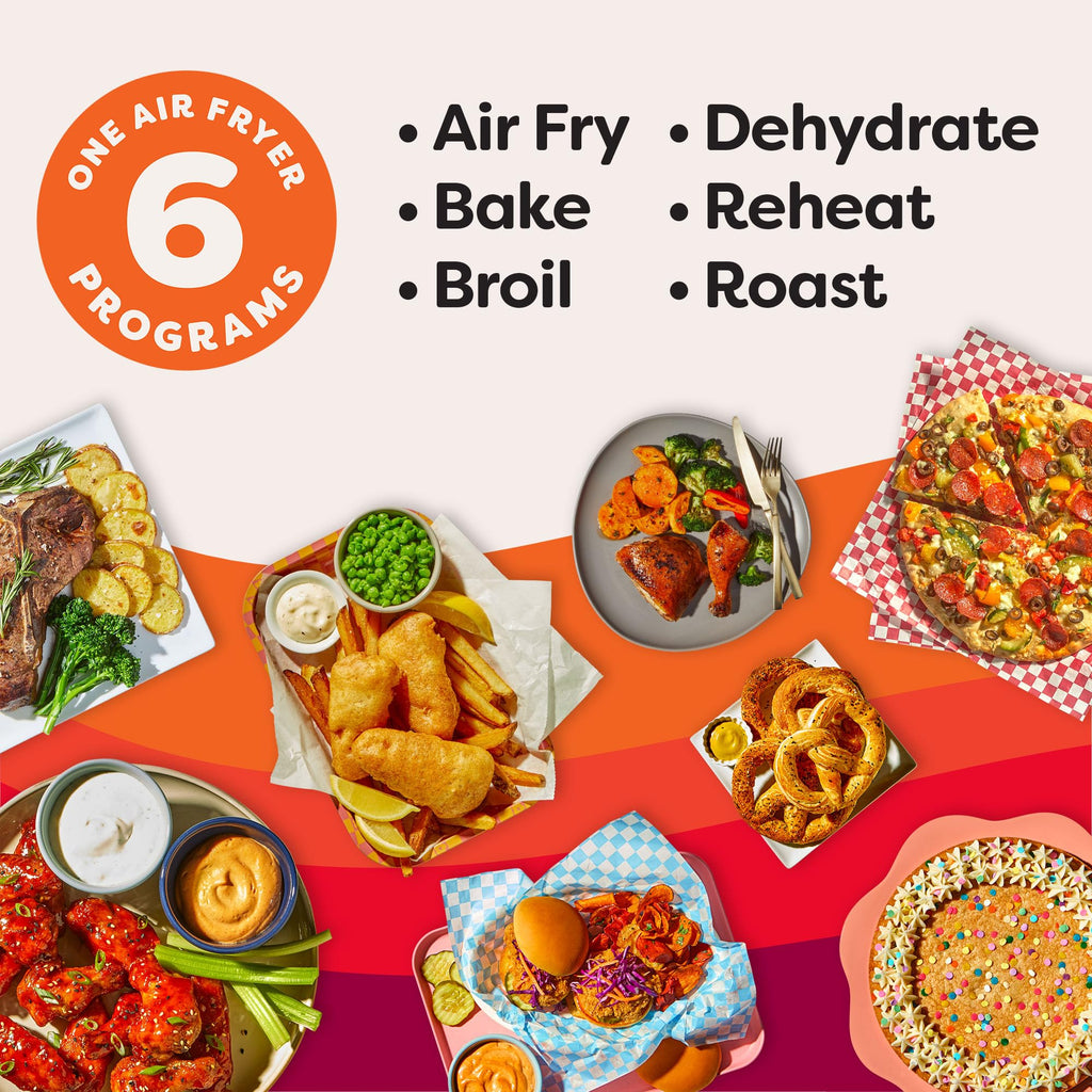 Instant Pot 4Qt VORTEX 6-in-1 Mini Air Fryer, Custom Program Options, Air Fry, Broil, Roast, Dehydrate, Bake, Reheat, Sea Salt, 4 Quarts