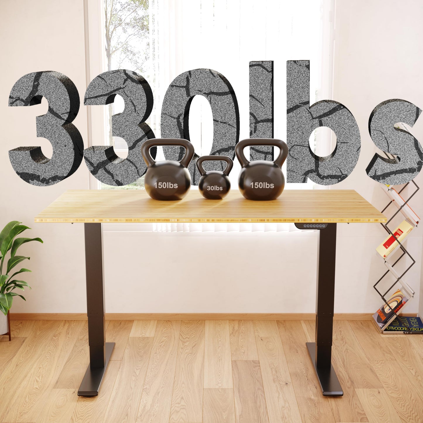 The Foundation of Your New Energy FLEXISPOT E6 MAX Bamboo Dual Motor 3 Stages Standing Desk