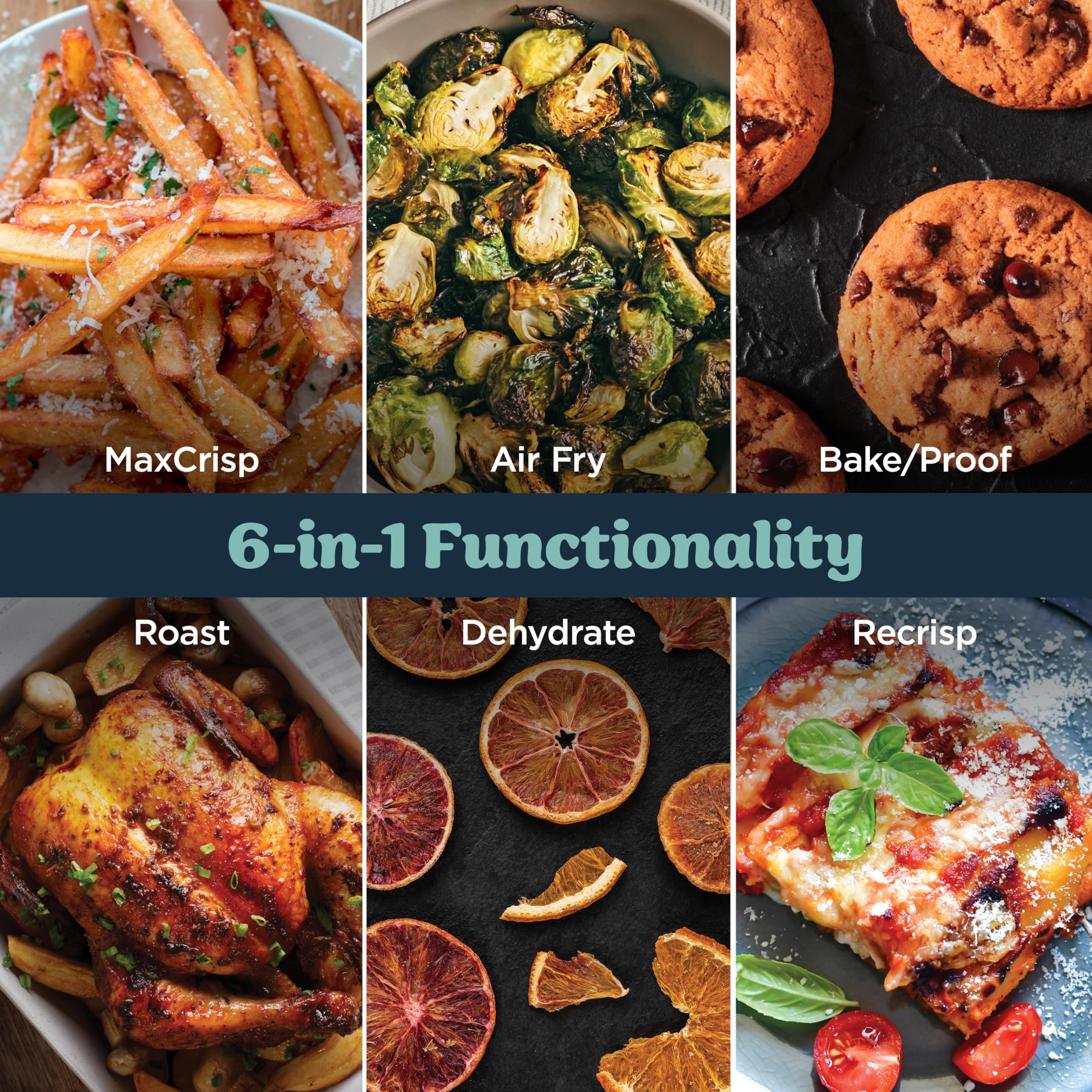 Ninja Crispi Pro 6-in-1 Glass Air Fryer | 6qt & 2.5qt Glass Containers with Storage Lids | Non-Toxic | Meal Prep, Microwave, Freezer & Dishwasher Safe | Air Fry, Bake & More | Cyberspace | AS101CY